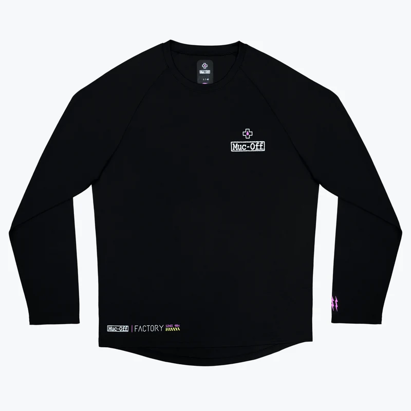 Long Sleeve Rider Jersey Factory - Black