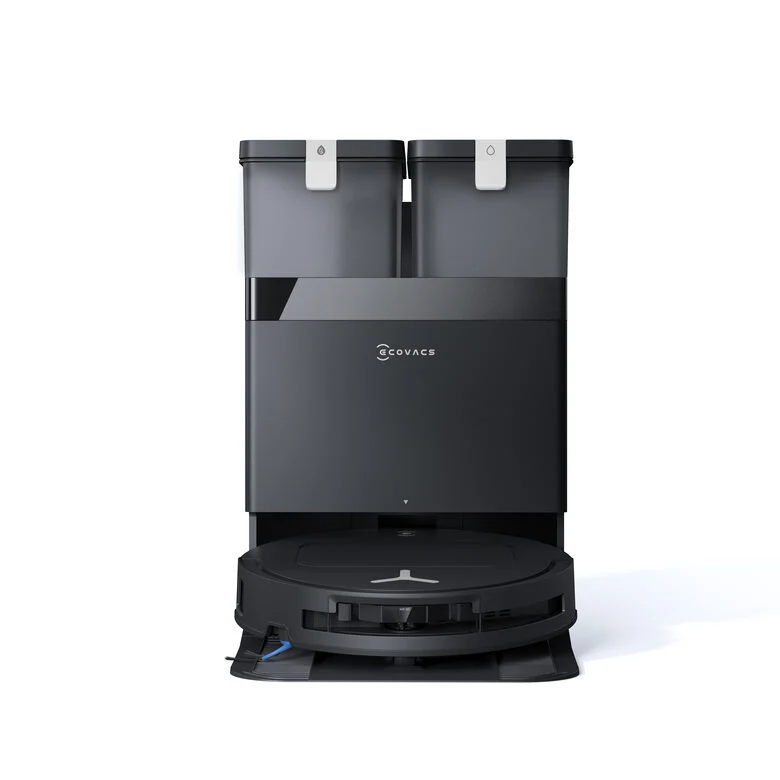 Ecovacs DEEBOT T50 OMNI Gen3, Robot aspirapolvere lavapavimenti, 25.000 Pa, spazzola laterale e mocio a estensione, ZeroTangle 3.0, AIVI 3D 3.0, stazione OMNI All-in-One, lavaggio a 75 °C, 81 mm, Nero
