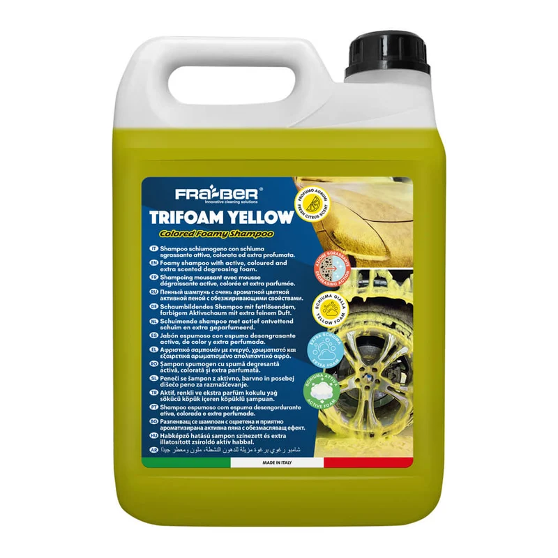 Trifoam di Fra-Ber Shampoo Snow Foam a Schiuma Attiva Blu Fucsia Verde o Gialla