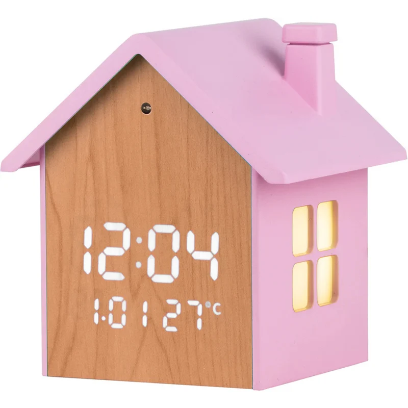 Lowell Sveglia Digit JD9540P In Legno Pink