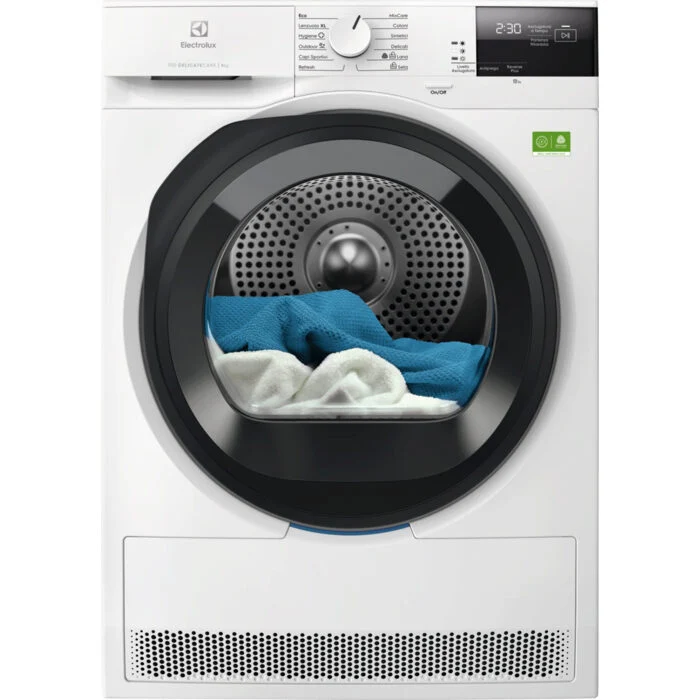 Electrolux EW7H28B Serie 700 Asciugatrice A Libera Installazione 8 Kg, Pompa Di Calore, DelicateCare, Filtro Ecoflow, Classe B, Bianco