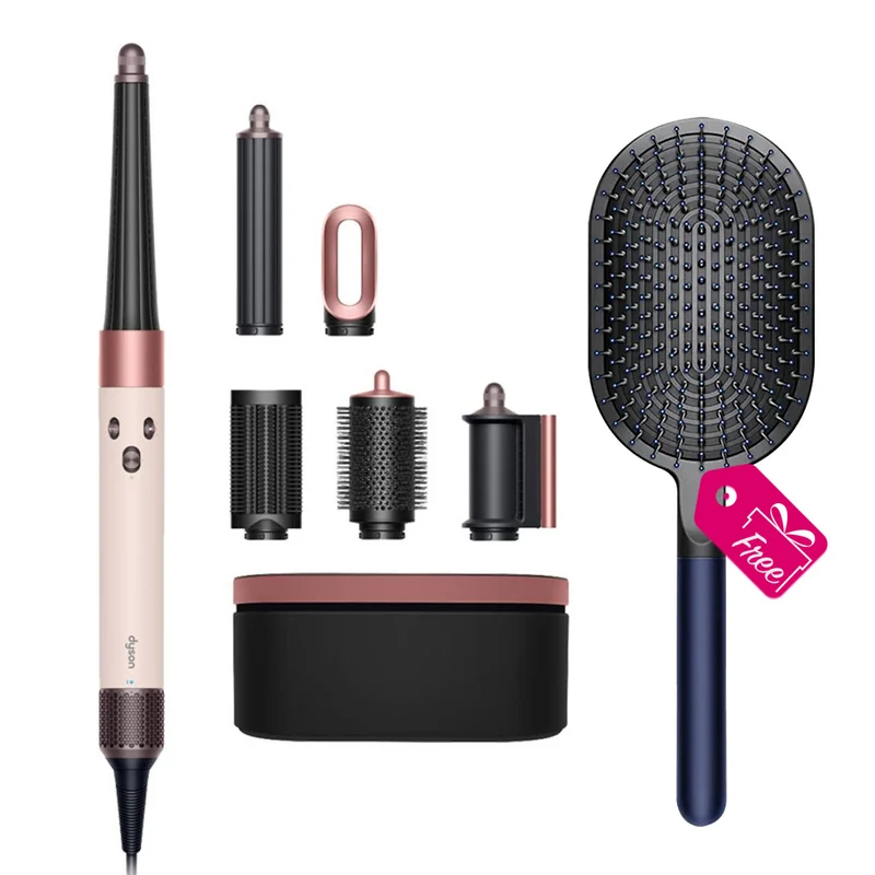 Dyson Airwrap i.d. Straight +Wavy Rosa Cipria / Oro Rosa + Paddle Brush