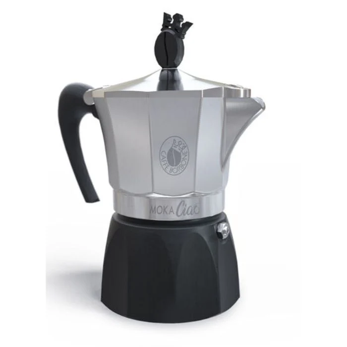 Caffè Borbone MokaCiao caffettiera da 3 tazzine Bicolore Nero