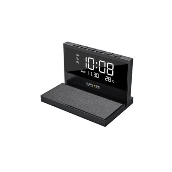 Explore BCC-2002 Sveglia Ricarica Wireless Disp LED Doppio All