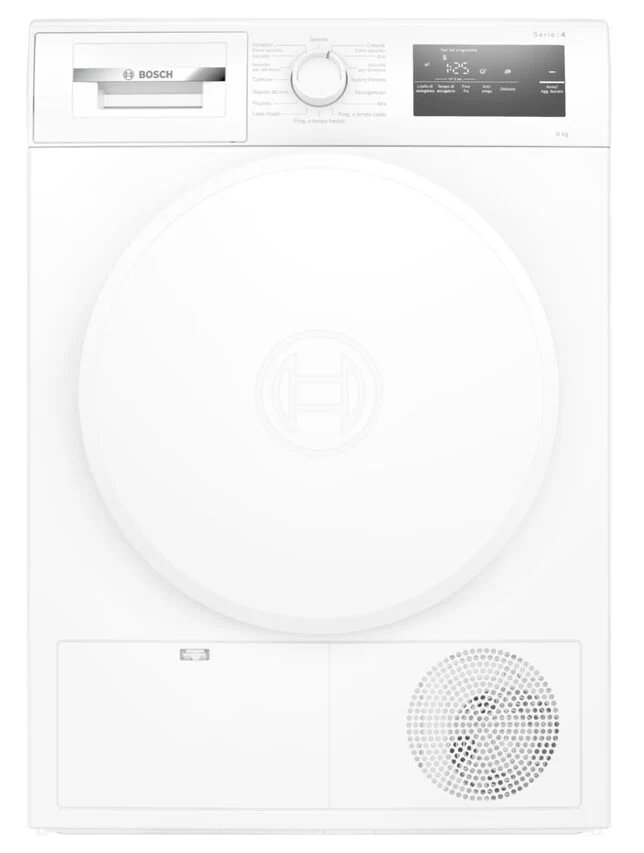 Bosch WTH83208II Serie 4 Asciugatrice A Libera Installazione 8 Kg, Pompa Di Calore, AutoDry, Classe E, Bianco