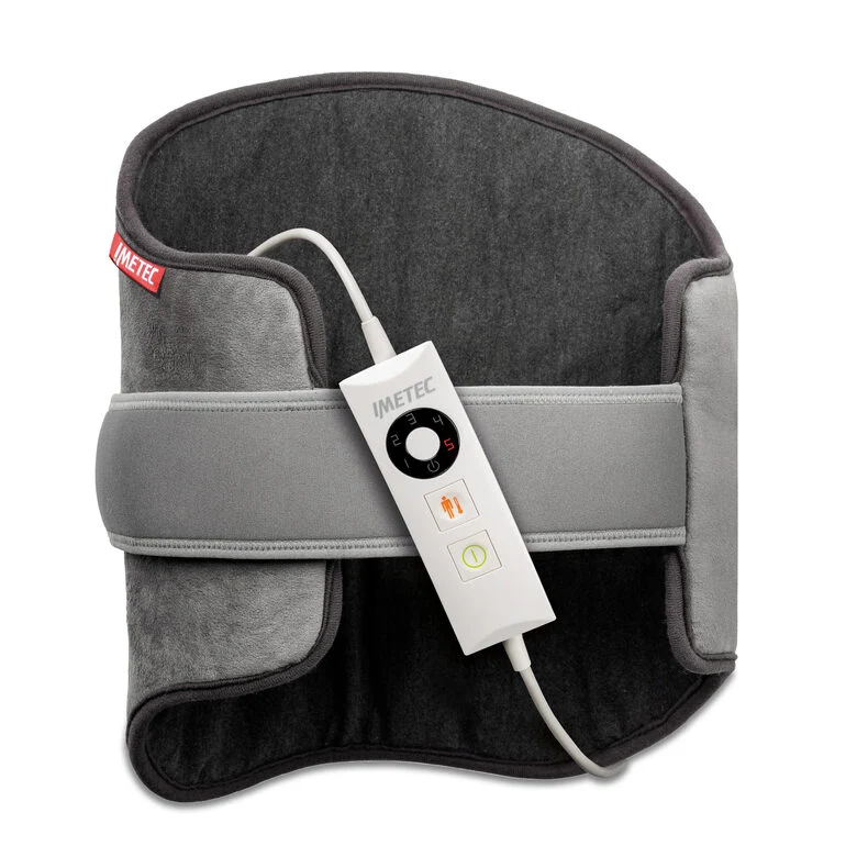 Imetec Termoforo Lombare Intellisense Lumbar, efficace su schiena e addome, Tecnologia Intellisense, 5 temperature, Lavabile