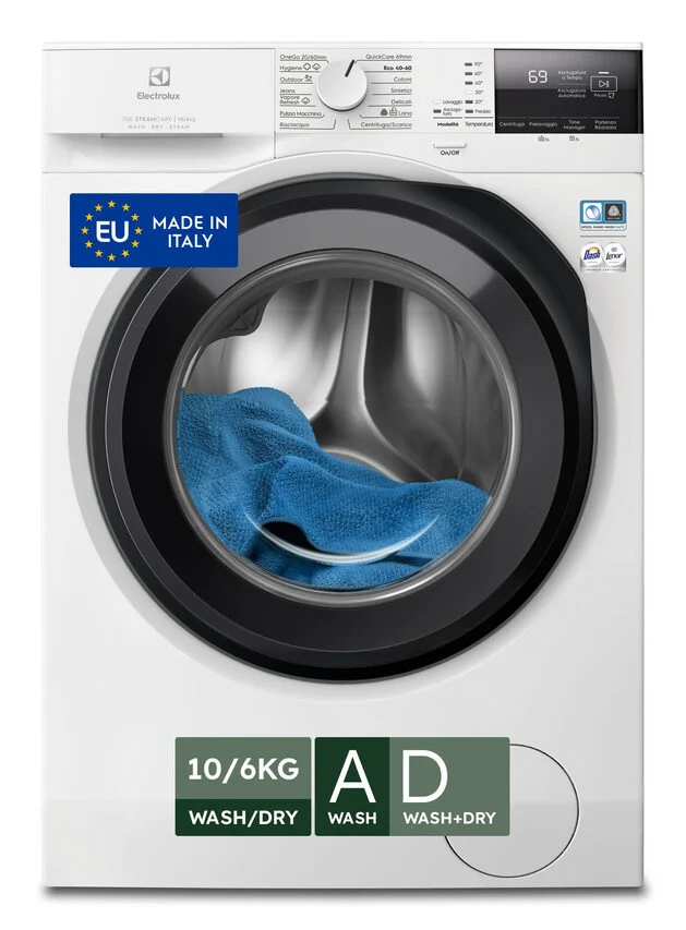 Electrolux Serie 700 EW7W2106G lavasciuga Libera installazione Caricamento frontale Bianco D