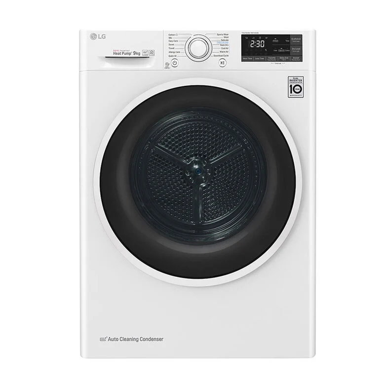 LG RH90V5AV6Q asciugatrice 9 kg Pompa di Calore Libera installazione Carica frontale A++