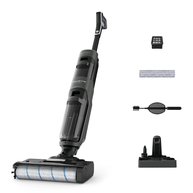 Rowenta X-Clean 4 , Lavapavimenti Senza Fili con Auto-Propulsione e Rilevazione Automatica dello Sporco, Doppio Serbatoio e Sistema di Autopulizia, Autonomia 50' per Tutti i Tipi di Paviment