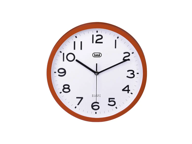 Trevi OM 3302 S Orologio da parete in quarzo Cerchio Rosso, Bianco