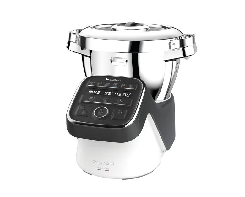 Moulinex HF8098 Companion XL, Robot da cucina multifunzione, 12 programmi automatici, 6 accessori, recipiente 3L, intervallo di temperatura da 30 °C a 150 °C, Ricettario: 300 idee per ricett
