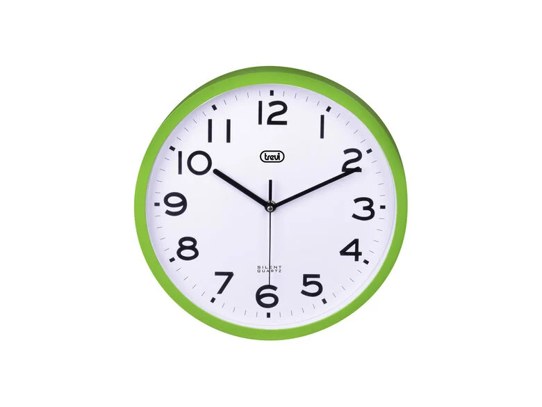 Trevi OM 3302 S Orologio da parete in quarzo Cerchio Verde, Bianco
