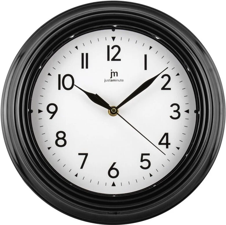 Lowell Justaminute 00884 orologio da parete e da tavolo Orologio al quarzo Rotondo Nero, Bianco
