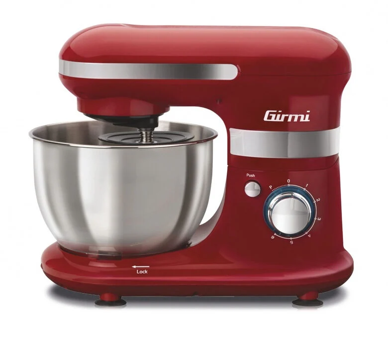 Girmi IM25 Sbattitore con base 600 W Rosso, Acciaio inossidabile