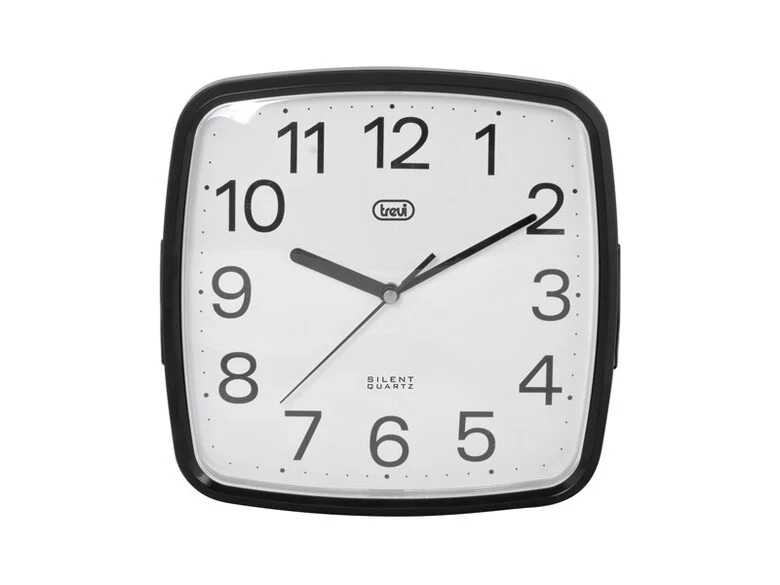Trevi OM 3305 Orologio da parete meccanico Quadrato Nero