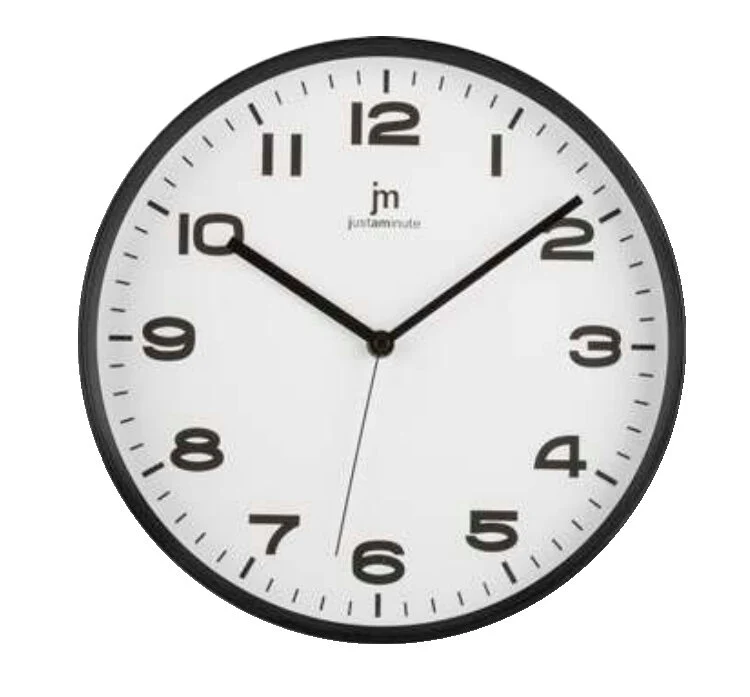 Lowell Justaminute 00875BN orologio da parete Orologio da parete in quarzo Cerchio Nero, Bianco