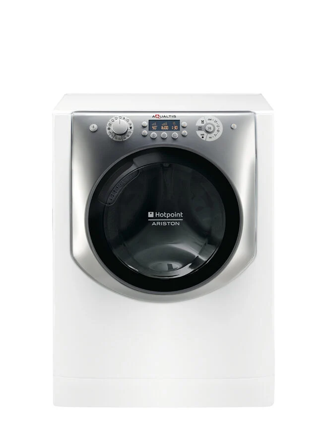 Hotpoint AQD970F 69 lavasciuga Libera installazione Caricamento frontale Argento, Bianco