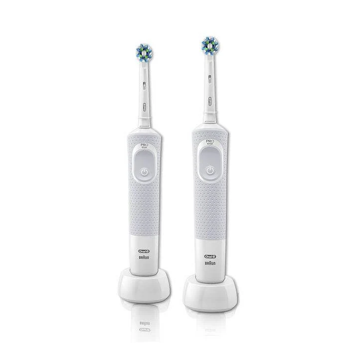 Oral-B Vitality 100 CrossAction Adulto Spazzolino rotante-oscillante Grigio, Bianco