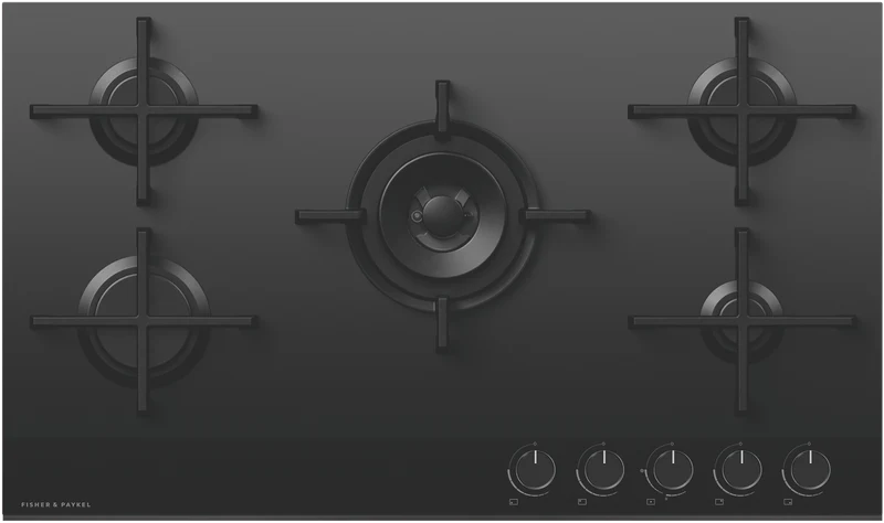 Fisher & Paykel 90cm Series 9 5 Burner Gas Cooktop, Natural Gas