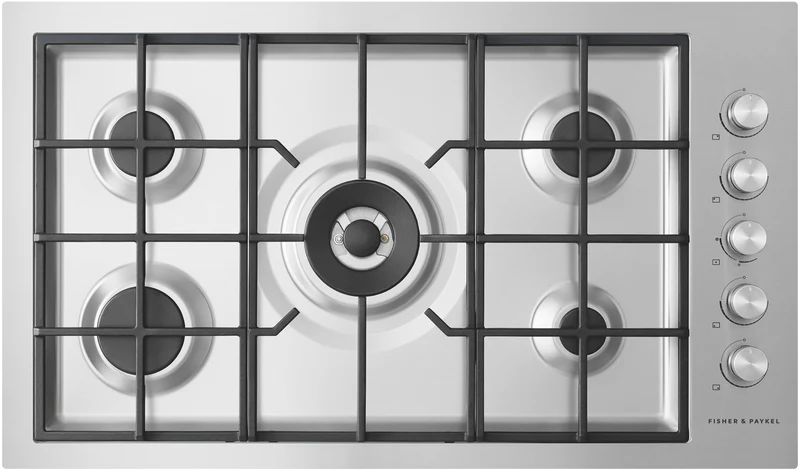 Fisher & Paykel 90cm Series 9 5 Burner Gas Cooktop, Flush Fit, Natural Gas