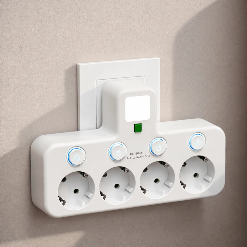 Multiprise Compacte 4 Prises et USB - Sécurisée et Polyvalente