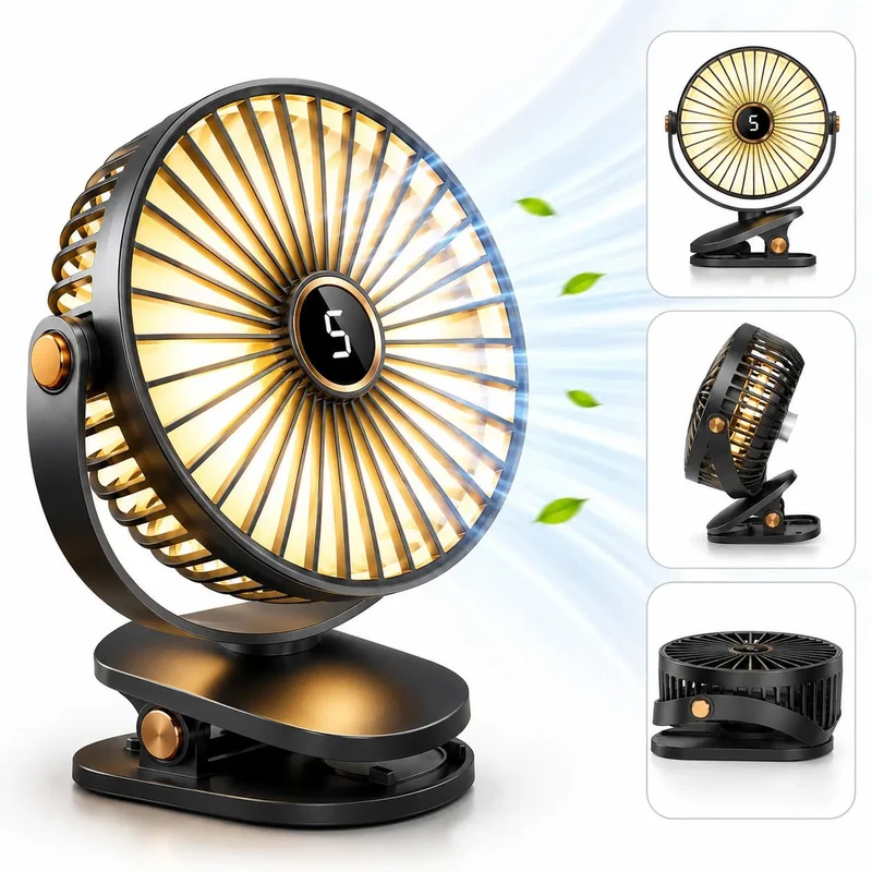 Breezéo™ - Ventilateur Portable Rechargeable 8000mAh 5 Vitesses
