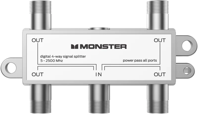 Monster Digital Coaxial 4 Way Splitter