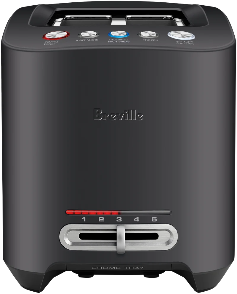 Breville The Smart Toaster 4 Slice Long Slot Black Truffle