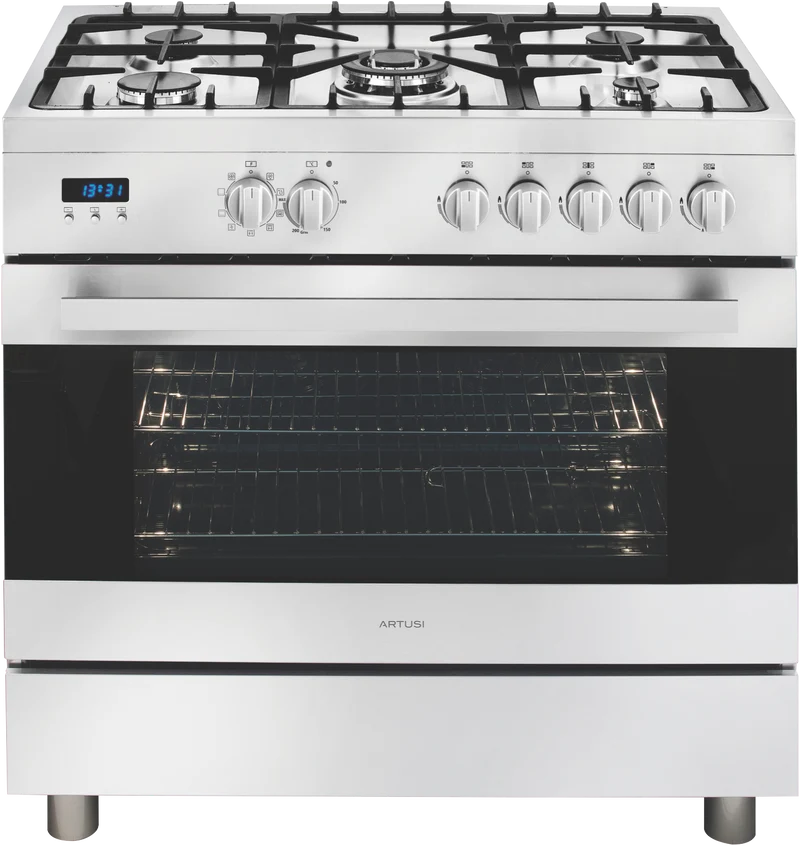 ARTUSI 90cm Dual Fuel Freestanding Cooker, Stainless Steel