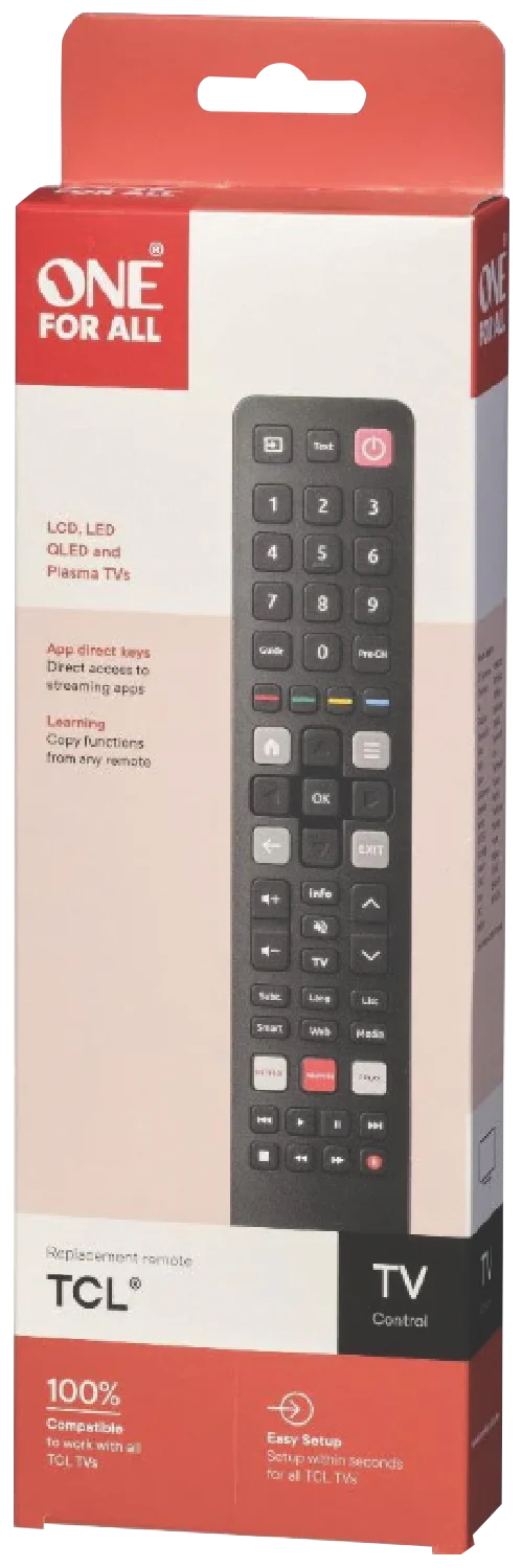 One For All TCL TV Replacement Remote Control
