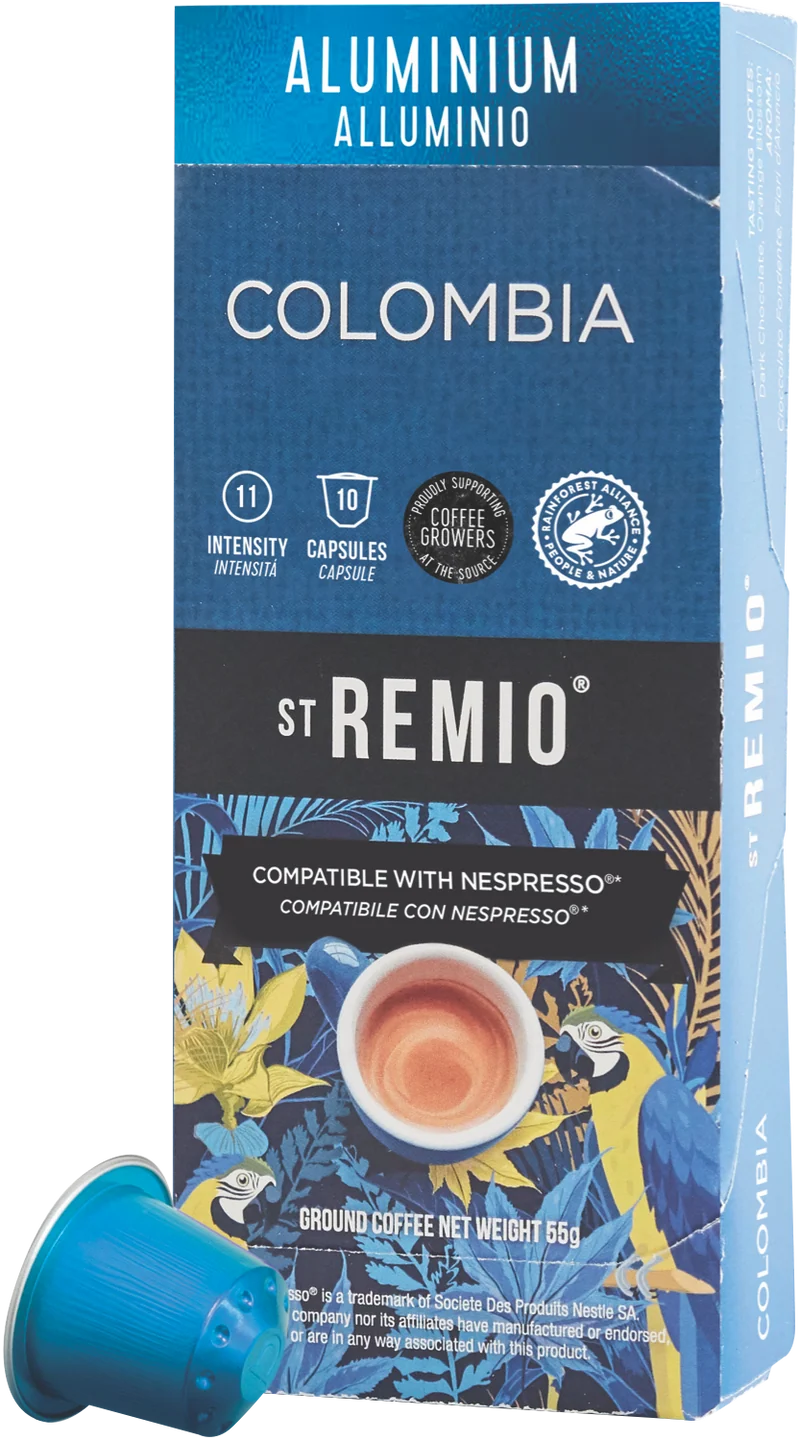 St Remio Coffee Nespresso Aluminium Colombia Capsules 10pk 55g