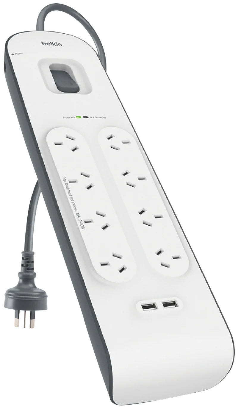 Belkin 8 Port Surge Protector (2M Cord)