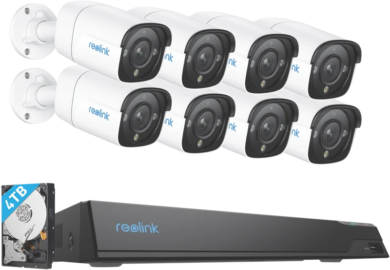 Reolink 16-Channel NVR x 8 12MP Security Cameras