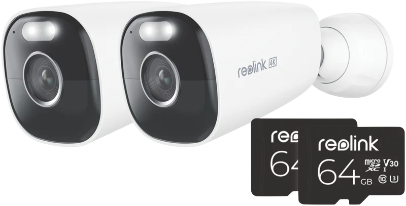 Reolink 4K Battery Security Camera w/64GB (2 Pack)