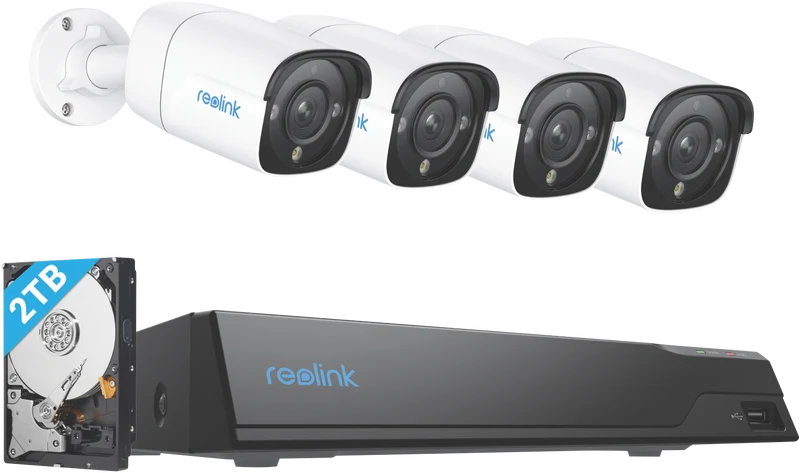 Reolink 8-Channel NVR x 4 12MP Security Cameras