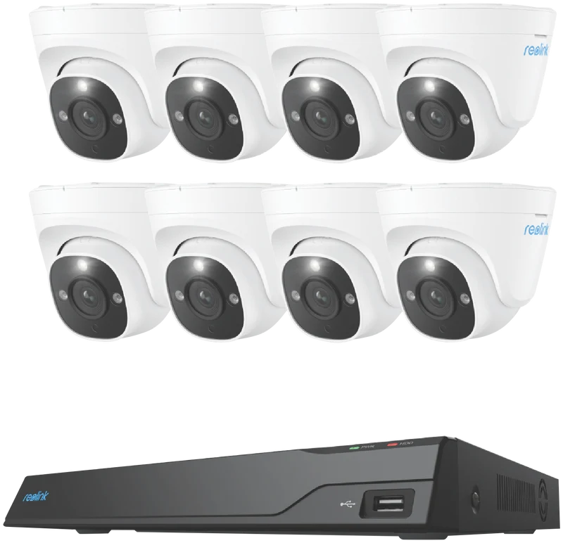 Reolink 16-Channel NVR x 8 12MP Security Cameras
