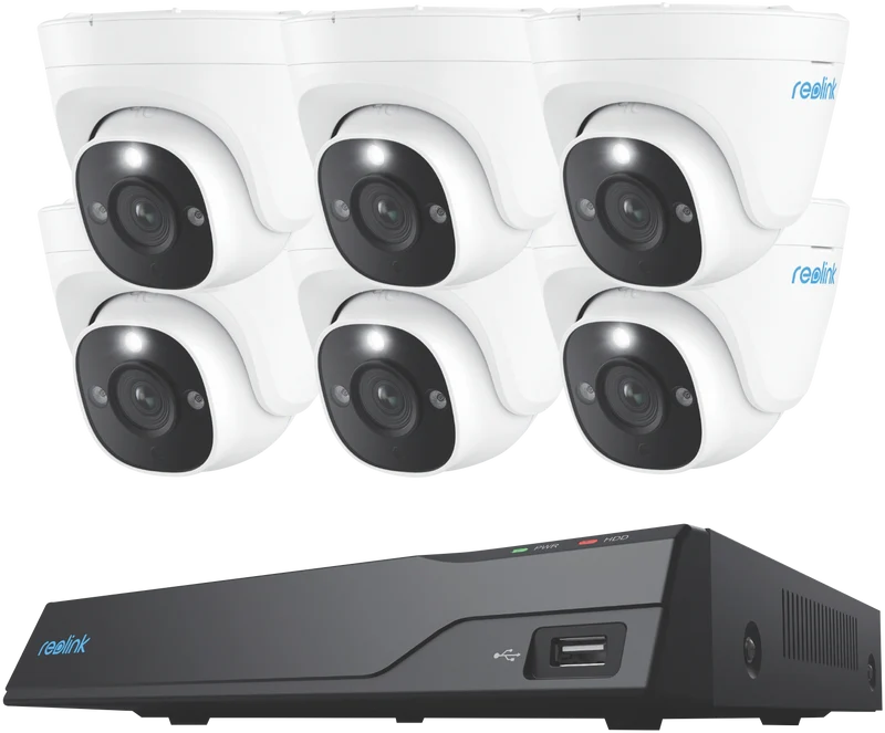Reolink 12MP PoE NVR Security System with 6 Cameras and 2 TB